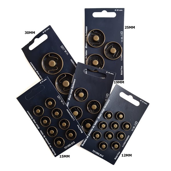 Brass Sew On Snaps