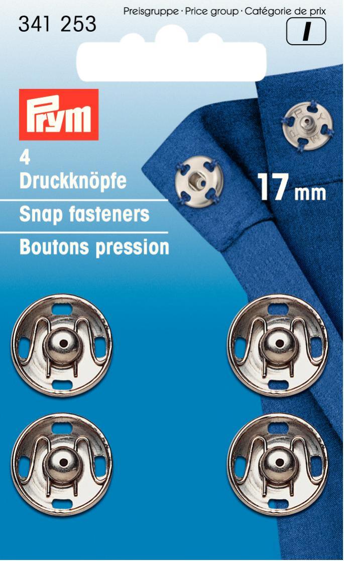 Prym 17mm Snaps Silver