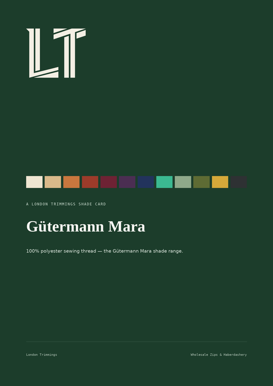 Gutermann Mara thread shade card