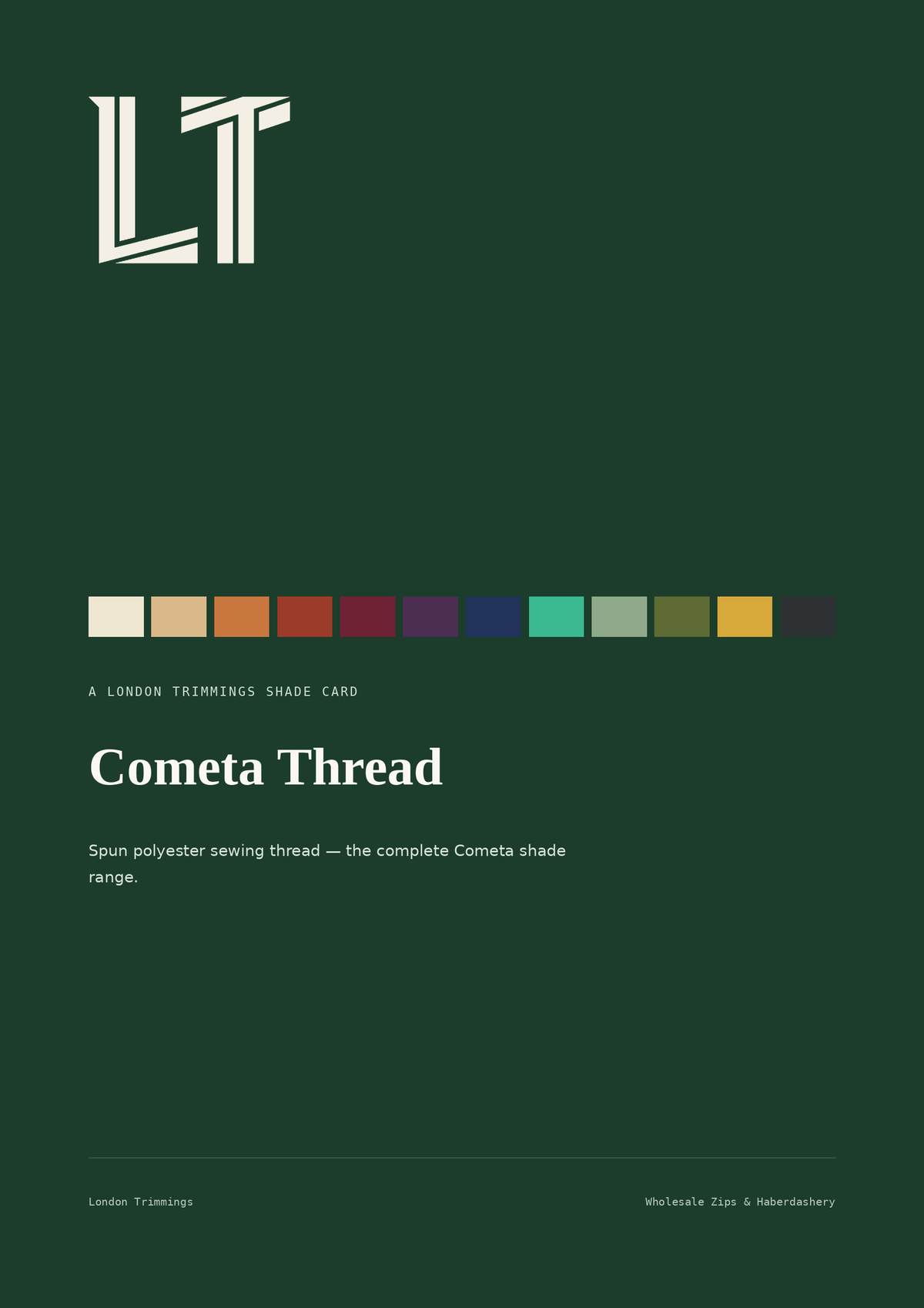 Cometa thread shade card