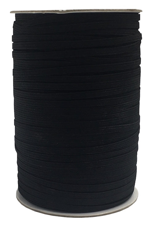 5mm Braided Elastic Black