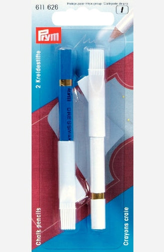 Prym /chalk Pencil & Brush White/Blue
