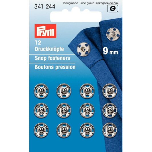 Prym 9mm Snaps Silver