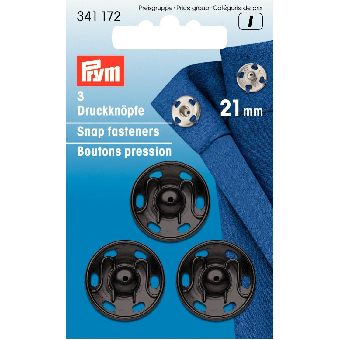 Prym 21mm Metal Snap Fasteners (3pcs)