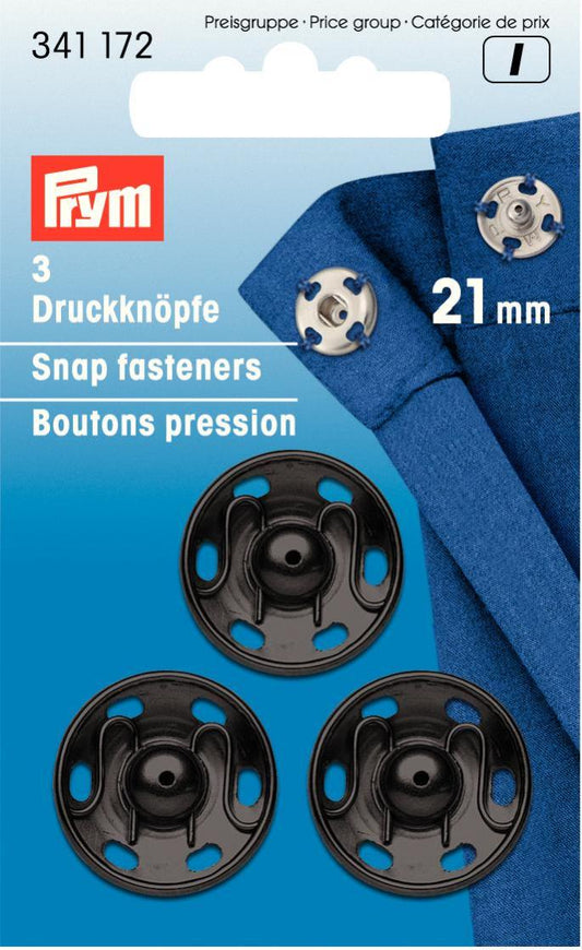 Prym 21mm Snaps Gun Metal