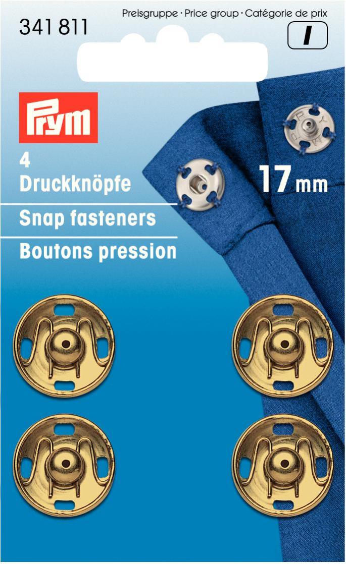 Prym 17mm Snaps Gold
