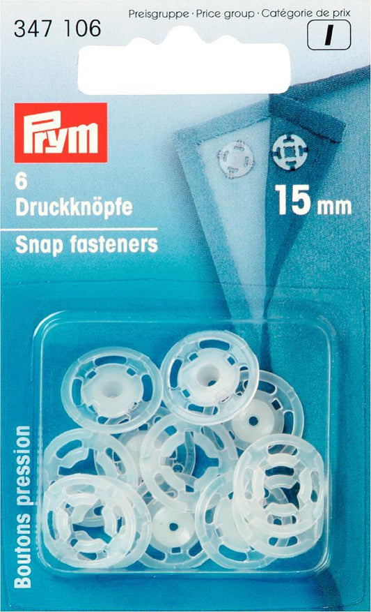 Prym 15mm Plastic Snaps