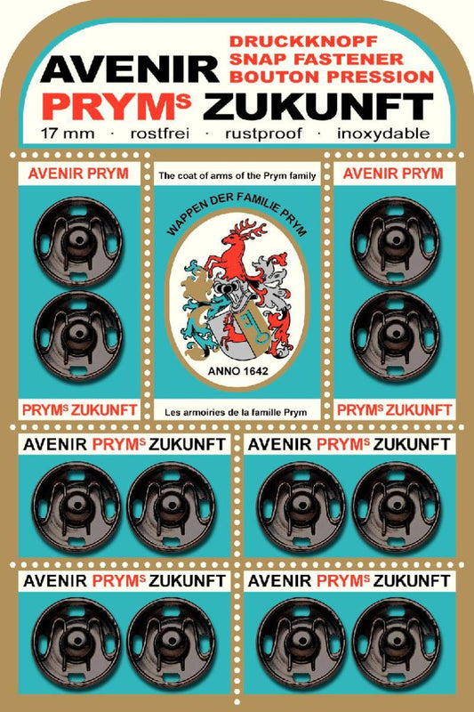 Prym 21mm Zukunft Snaps Silver