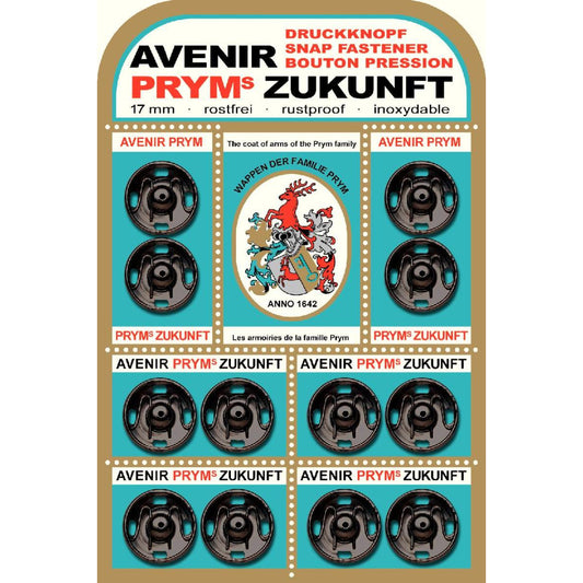 Prym 17mm Zukunft Snaps Silver
