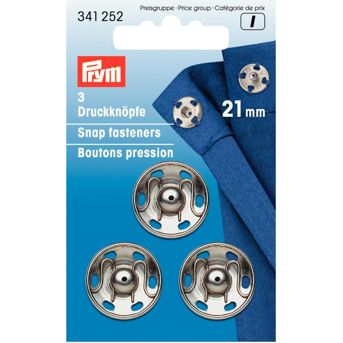 Prym 21mm Metal Snap Fasteners (3pcs)