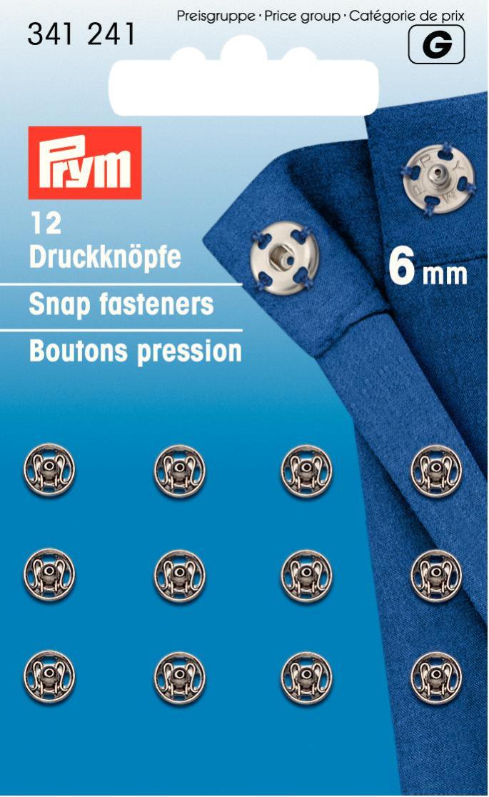 Prym 6mm Snaps Silver