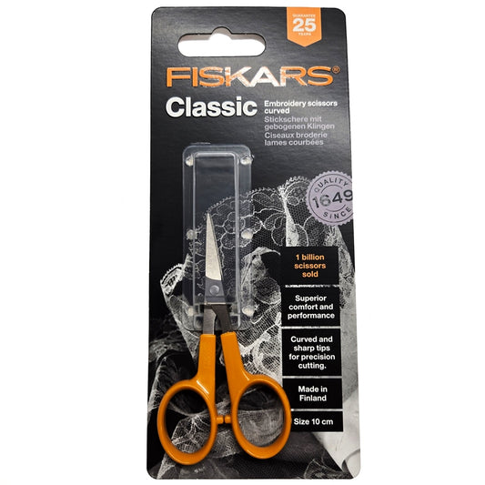 Fiskars 10cm Embroidery Scissors Curved