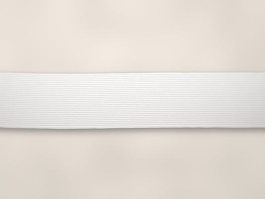 25mm woven elastic – white