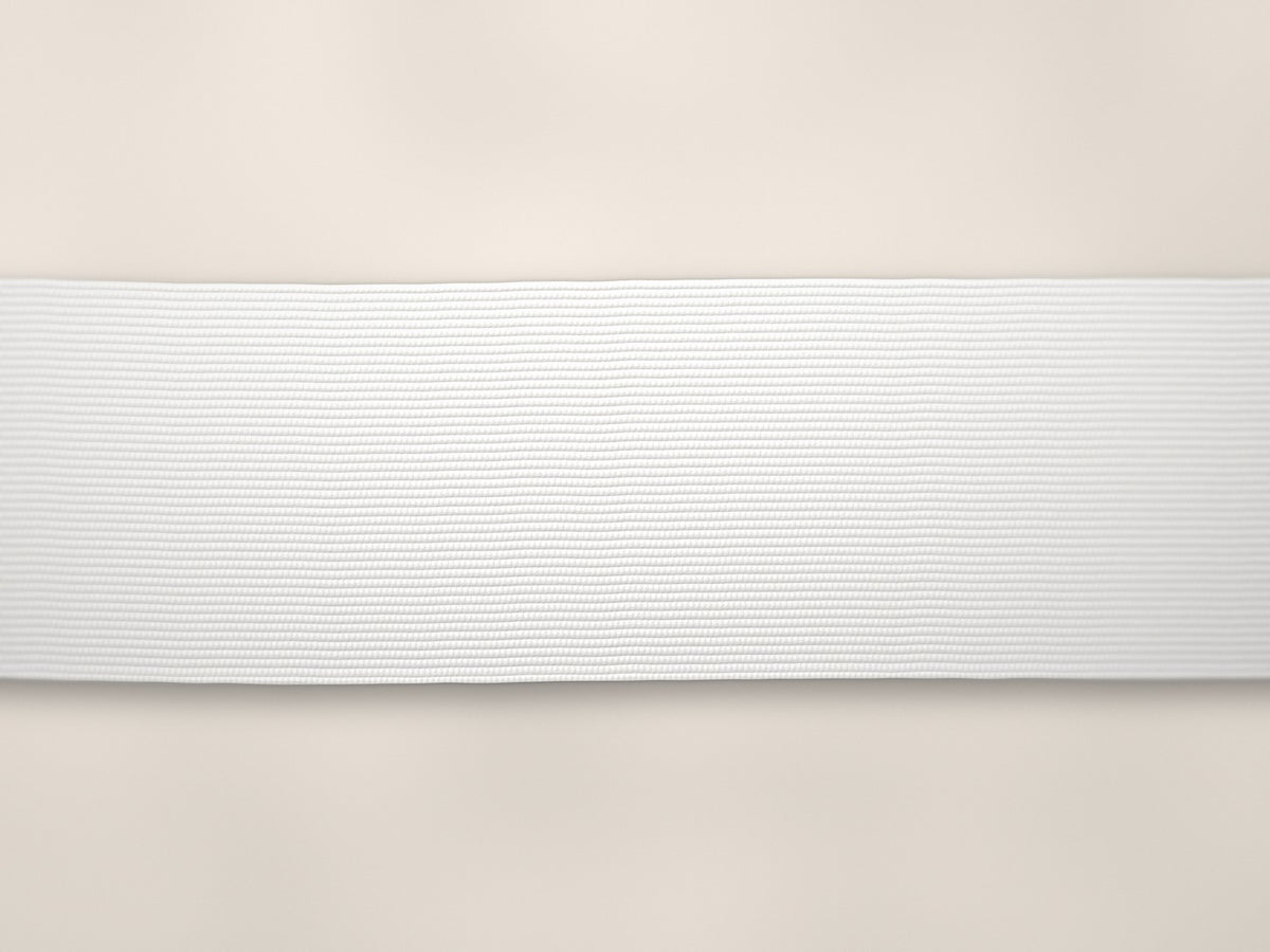 38mm woven elastic – white