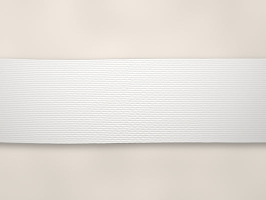 38mm woven elastic – white
